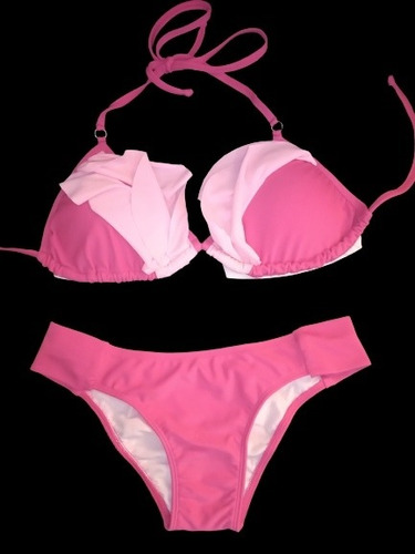 Bikini Triangulo Con Volados Tasa Desmontable Vedetina