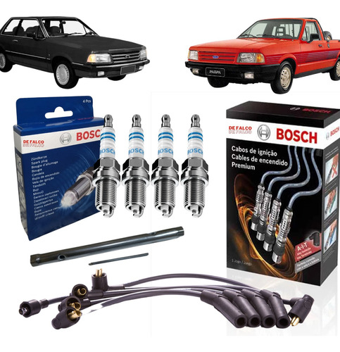 Kit Cabos E Velas Bosch Escort 1.6 Cht 1983 A 1989