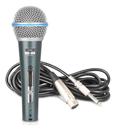 Microfone Mão C/fio Vocal Supercardioide Aj Beta 58a,xlr