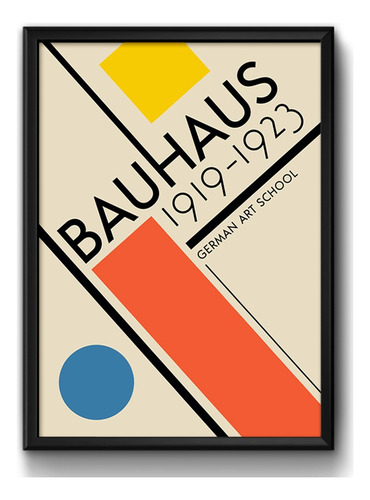 Cuadro Bauhaus Exposición Arte Exhibition Art Poster Afiche Bauhaus 9 Marco Negro