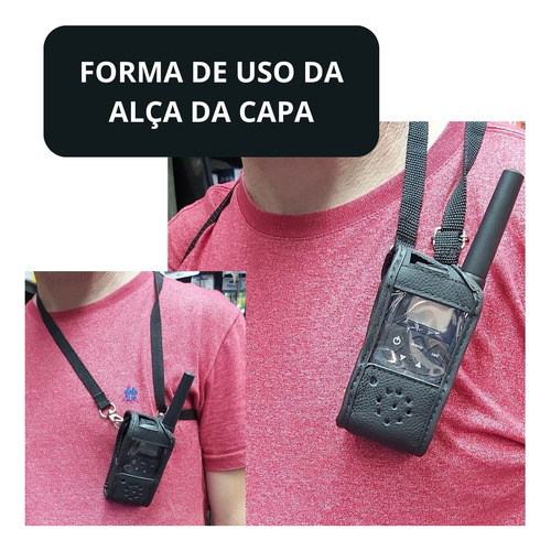 10 Capa Prendedor Rádio Comunicador Motorola R2 Alça