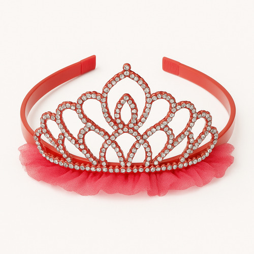 Diadema Corona Princesa Set 6 Cumpleaños Multicolor