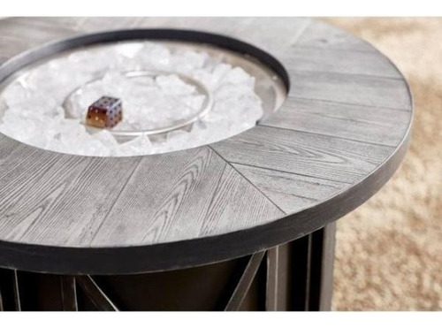 Calefactor Chimenea A Redonda De Acero Park Canyon 35'' Color Negro