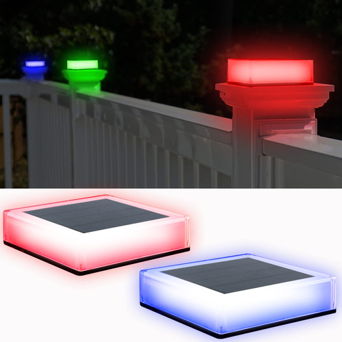 Linqelly Luces Solares Para Postes Rgb Que Cambian De Color