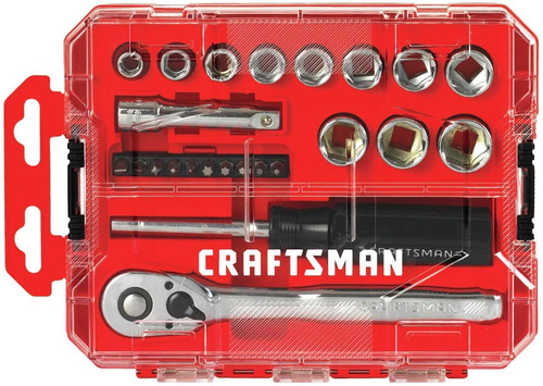 Juego De Tubos Y Puntas Craftsman Con Llave Crique De 3/8