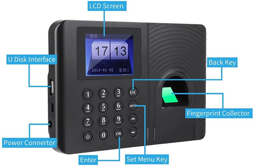 Imagen 7 de 9 de Reloj Biométrico Control De Asistencia Huella En Español