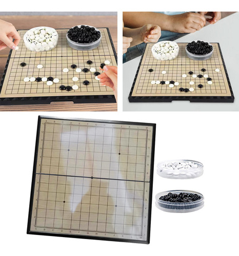 Go Game Set Tablero Plegable Con Piezas De Ajedrez Juego De