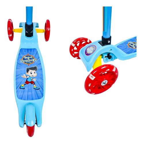 Imagem 5 de 7 de Patinete Unitoys Articulado Led Infantil Azul Para Crianças