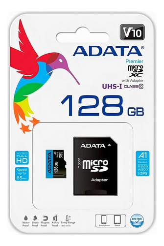 Tarjeta De Memoria Adata Ausdx128guicl10a1-ra1 Premier Con A