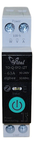 Kit 2 Disjuntor Medidor Zigbee 1-63a Ajustável Alexa Googleh