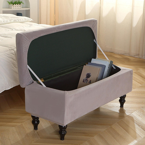 Funda Otomana Rectangular Para La Mayoría De Los Gris Claro