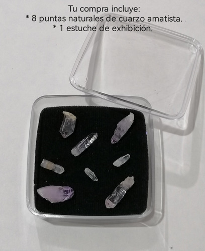 Amatista Puntas Naturales De Cuarzo Morado Prisma 6° Chakra Suela