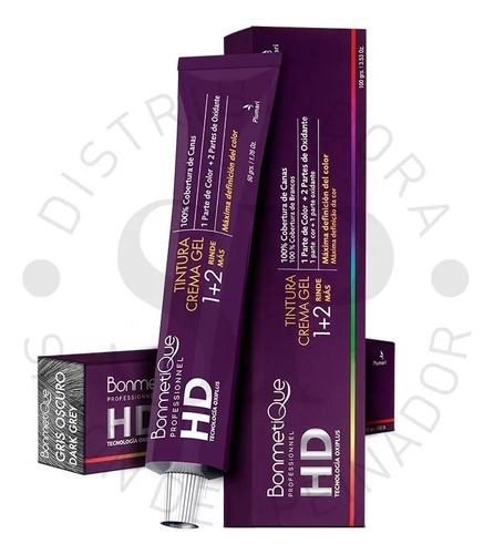  Tintura Bonmetique Hd 50g Coloración Peluquería Tono Tonalizador Violeta