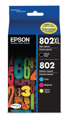 Epson T802 Durabrite Ultra Genuine Tinta High Capacidad Blac