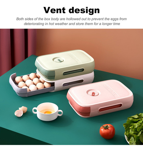 A Caja De Almacenamiento For Huevos De Gran Capacidad Con