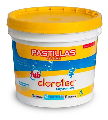 Imagen 3 de 5 de Pastillas 200 Grs X 4 Kg Clorotec Disolución Lenta.