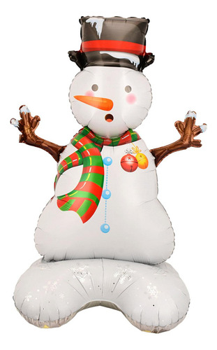 M Balão De Natal Balão De Pé Feliz Boneco De Neve 120x75cm