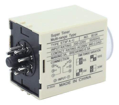 Retraso De Temporizador De Encendido Ajustable Con Berma Par