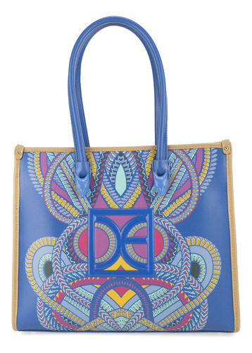 Bolsa Tote Cloe Gallery Jacobo Y María Ángeles Grande Color Azul