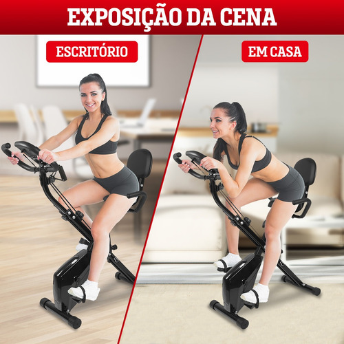 Bicicleta Ergométrica Dobrável Vertical Cadence Cor Preto