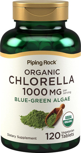 Chlorella 1000mg Suplemento Organico 120 Tabletas