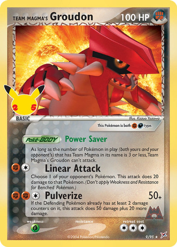 Team Magma's Groudon Pokemon Celebrations 9/95