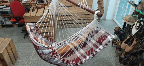 Hamaca Tipo Silla Extensiva Acolchonada En Hilo Algodón