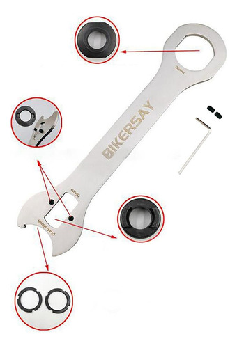 Llave Universal Para Bicicleta 36 Mm 16 Mm Acero Llave