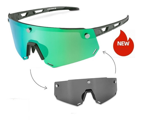 Gafas Ciclismo Magneticas Polarizadas Rockbros Sp213gy Gris