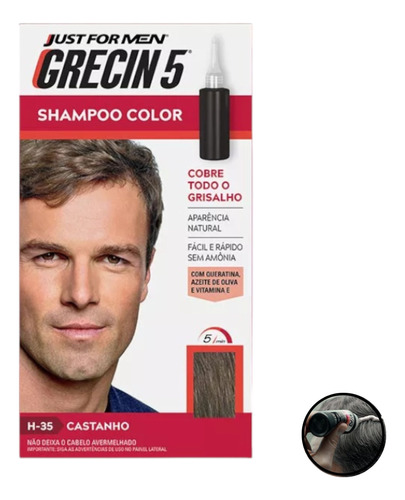 Grecin 5 Shampoo Castanho 60ml