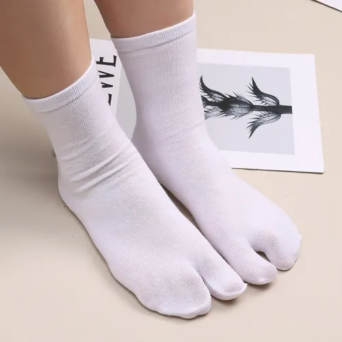 2 Pares De Calcetines Unisex Con Punta Tabi Para Kimono Y Sa