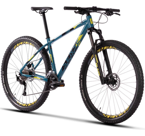 Bicicleta Sense Fun Evo Shimano 18v Cor Azul/amarelo Tam 17