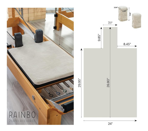 Pilates Reformer - Toalla Antideslizante (incluye 2 Fun...