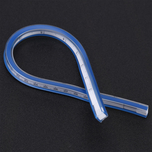 1 Pcs Curva De Plástico Flexible Regla De Regla Drawing