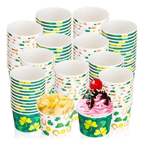 Zopeal 80 Piezas 9 Oz Vasos De Papel Para Helado Tazones De 