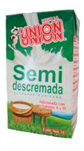 Leche Unión UHT Semidescremada 1L