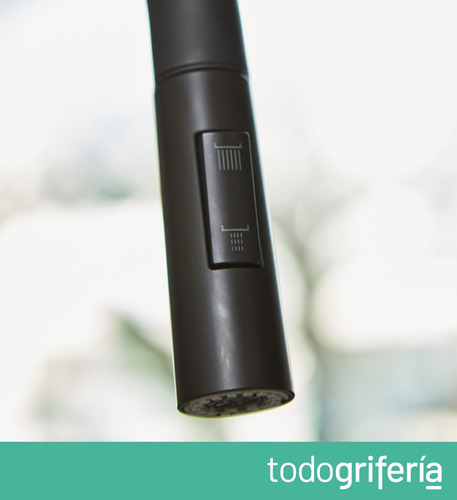 Grifería Cocina Monocomando Peirano Valencia Black 20-122n