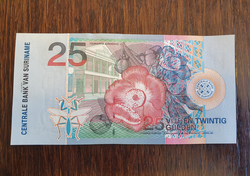 Billete Coleccion Suriname 25 Gulden 2000 Sin Circular Unc