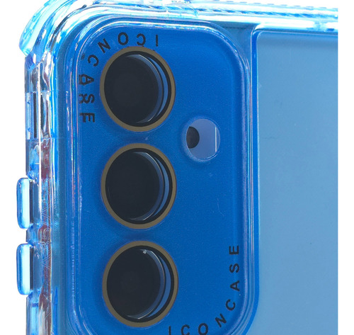 Funda Protector 3 En 1 Para Samsung A56 Case 360 Uso Rudo Rainbow Dream - Azul Samsung A56