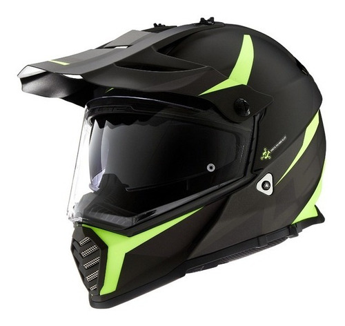 Casco Ls2 436 Pioneer Negro Amarillo Mate M - Bondio