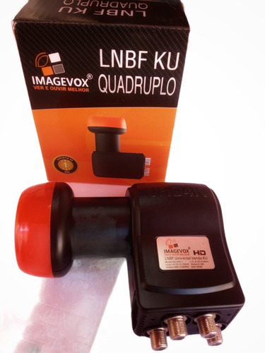 Imagem 1 de 6 de Lnb Quadruplo Full Hd Banda Ku Universal Lnbf 4 Saídas