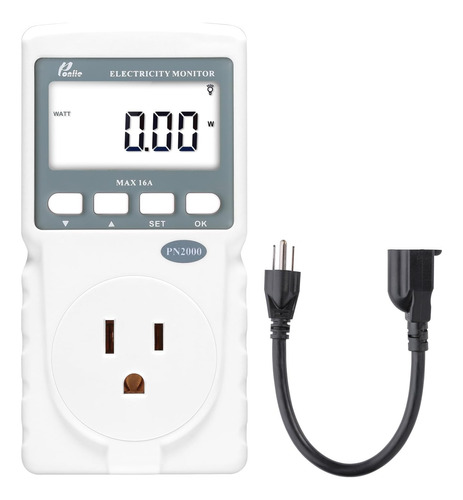 Poniie Pn2000 Plug-in Kilovatio Monitor De Uso De Electricid