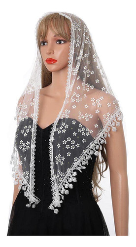 Velo De Mantilla Triangular Para Misa Latina, Velo Que Cubre