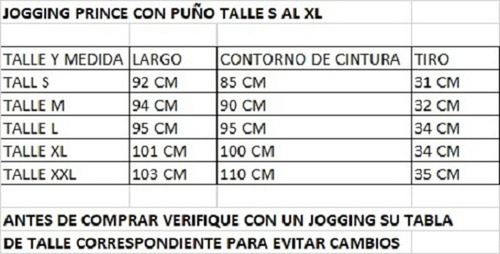 Imagen 2 de 7 de Jogging Friza Invisible Con Puño Marca Prince Talle S Al Xl