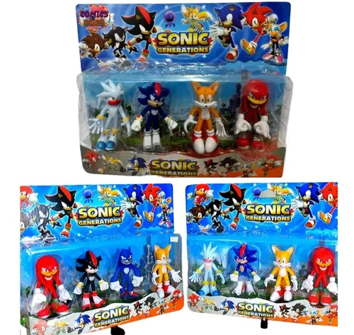 Kit 4 Bonecos Coleção Sonic E Amigos Brinquedo Filme - Araujo