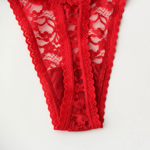 Tangas De Encaje Transparentes Y Transpirables Para Mujer De