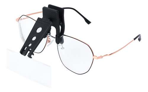 . Lupa Tipo Gafas De 2,5 X 3,5 Aumentos Con Clip For Lectura