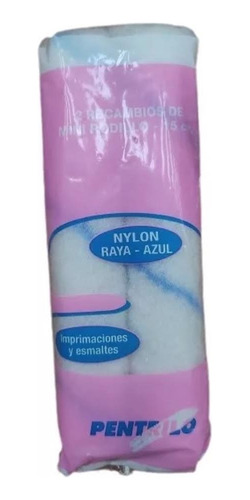  Rodillo Pack 2 Rec. Nylon Rayado Azul 15 Cm Pentrilo