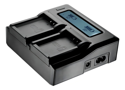 Carregador Duplo Rápido Para Bateria Canon Lp-e10 Com Usb b Cor Preto