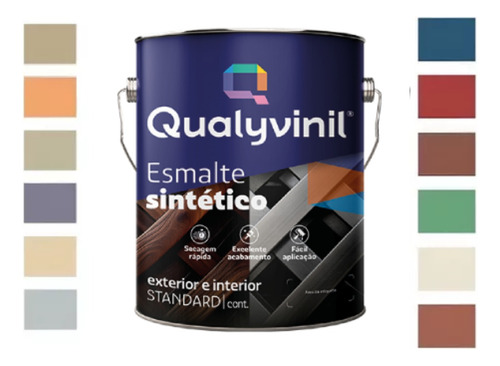 Tinta Esmalte Sintético 3,6l Qualyvinil Galão Branco Brilho